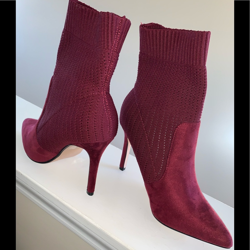 Ladies it’s boot season! Wine booties. Size 7 1/2.
